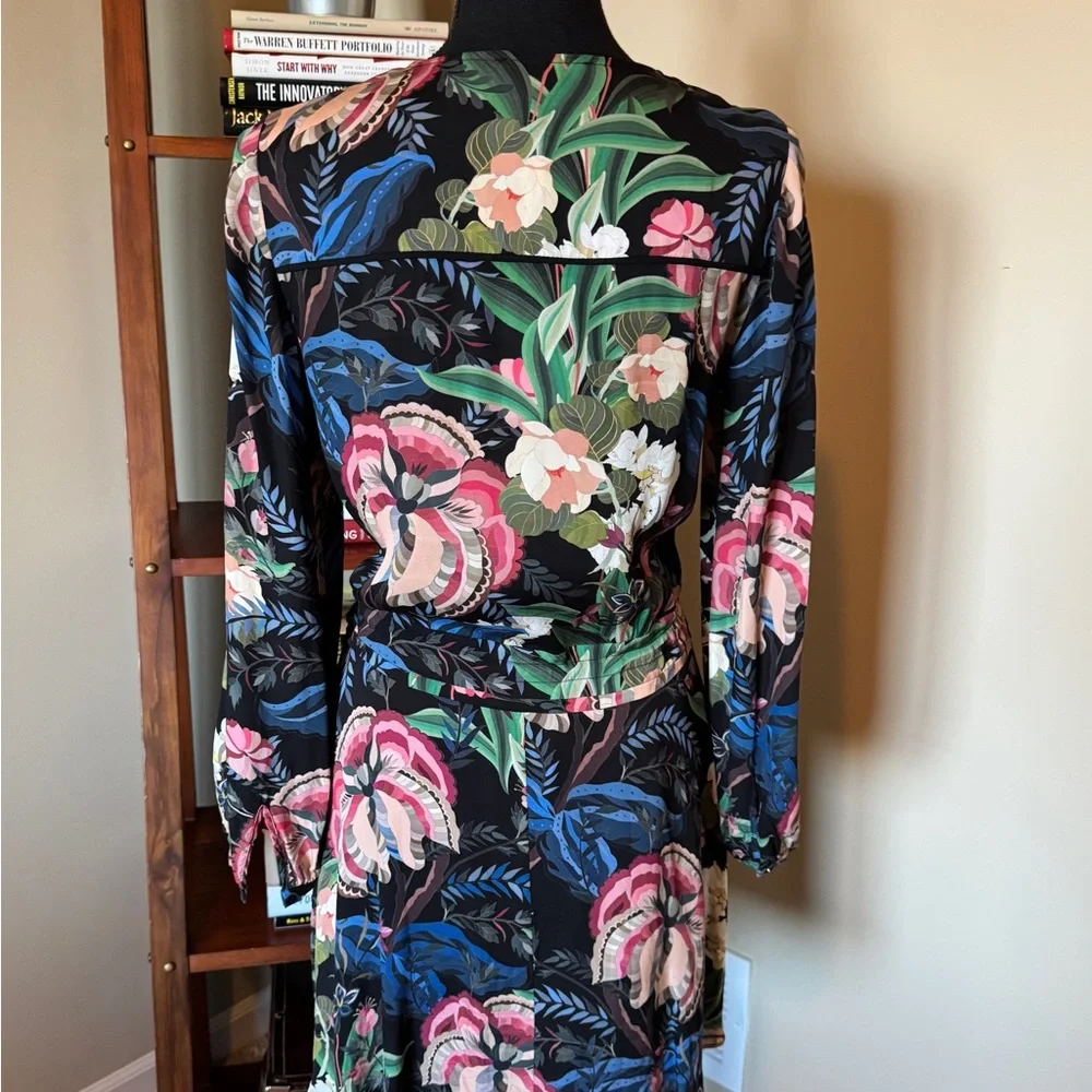 REISS floral print mini dress - Picture 4 of 6